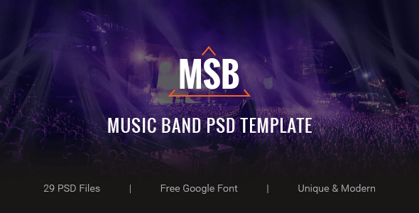 MSB - Music Band PSD Template