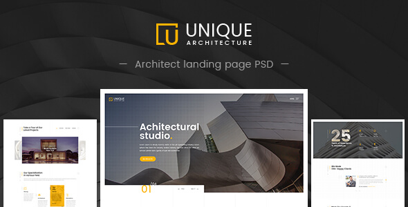 Unique - Architecture & Interior PSD Template