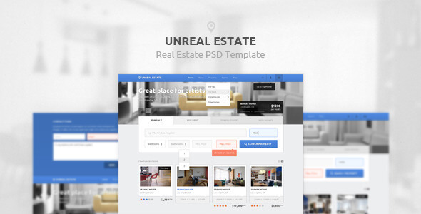 Unreal Estate - Real Estate PSD Template