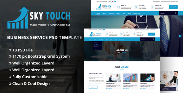 SKY TOUCH - Business PSD Template