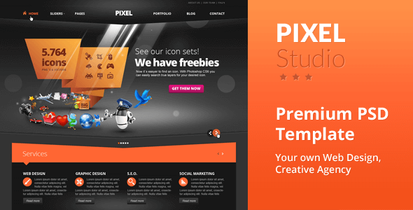 Pixel Studio - Premium Website Template