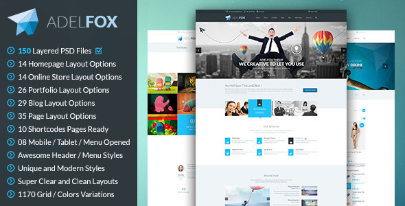 AdelFox | Multi-Purpose PSD Template