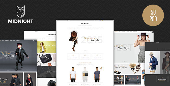 MidNight - Fashion eCommerce PSD Template