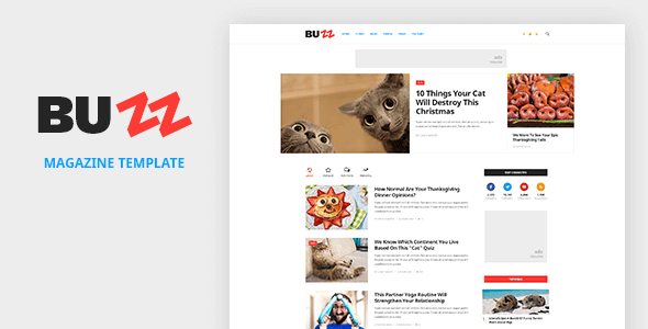 BUZZ - News, Magazine, Viral & Buzz PSD Template