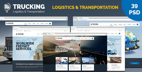 Trucking Transportation and Logistics PSD Template