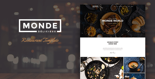 Monde - Restaurant PSD Template