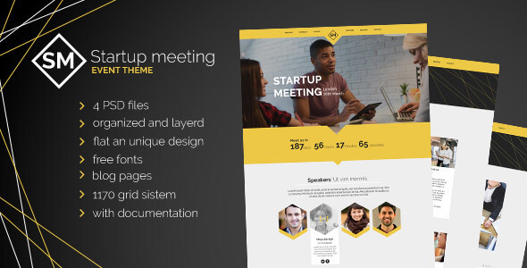 Startup Meeting - Event Website PSD Template