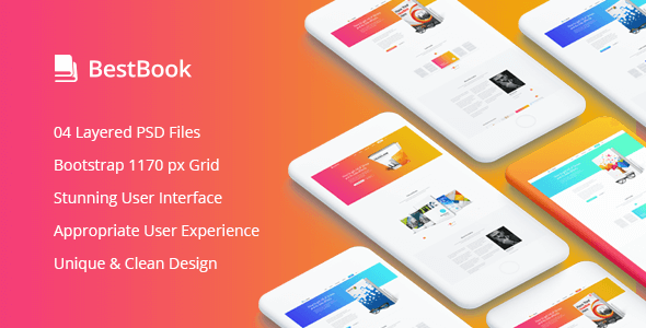 Bestbook - Book Author & Marketers Landing Page PSD Template