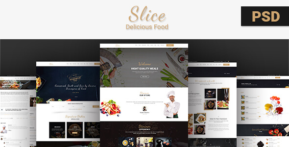 Slice Restaurant-PSD Template