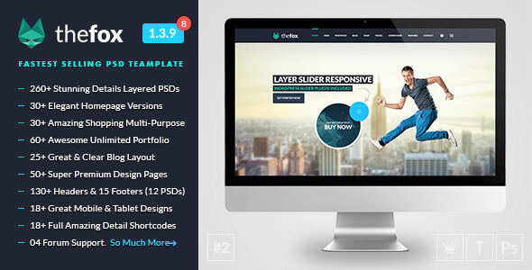 TheFox | Multi-Purpose PSD Template