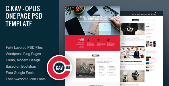 C.Kav - Opus One Page PSD Template