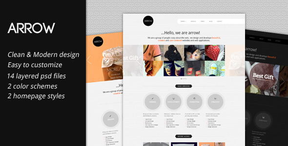 Arrow: Business Portfolio PSD Template