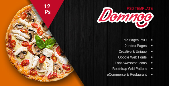 Domnoo Pizza & Restaurant PSD Template