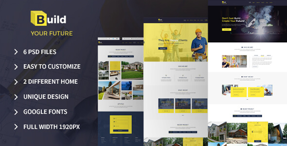 Build Your Future - Construction PSD Template