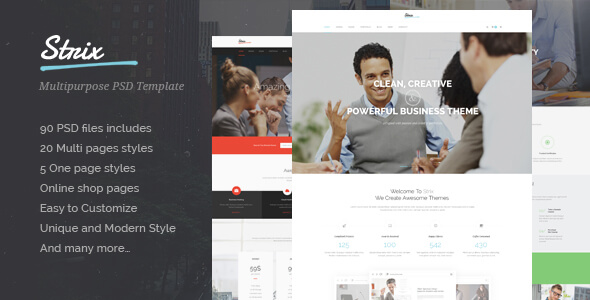 STRIX - Multipurpose PSD Template