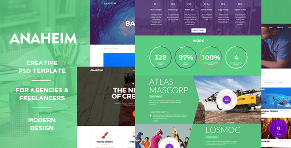 Anaheim | Creative PSD template for agencies