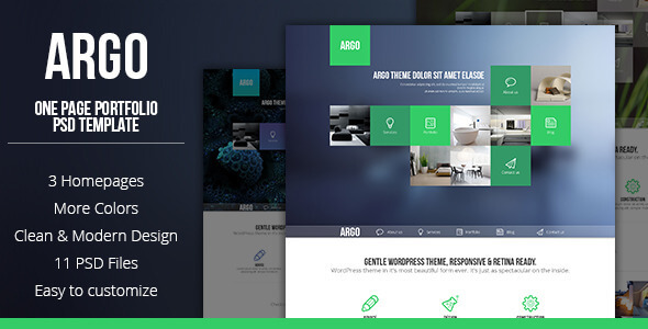 Argo - One Page Portfolio PSD Template