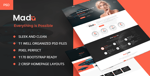 Madu | Creative Multi-Purpose PSD Template