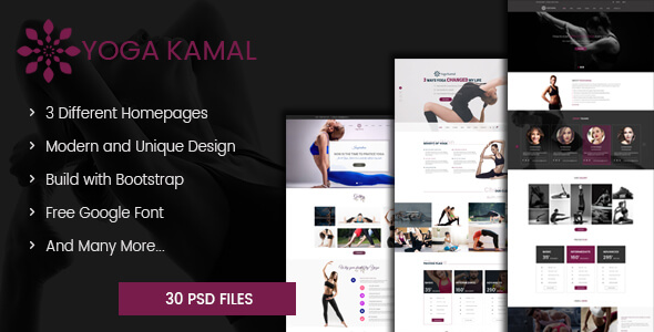 Kamal - Yoga eCommerce PSD Template