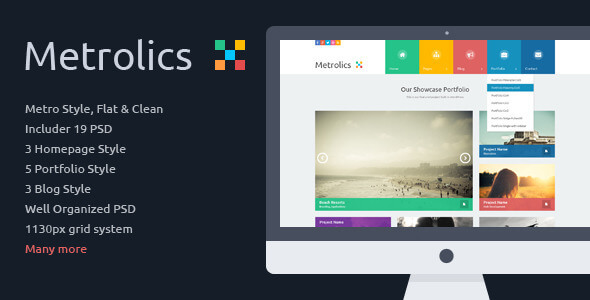 Metrolics - Business Metro Sytle PSD Template