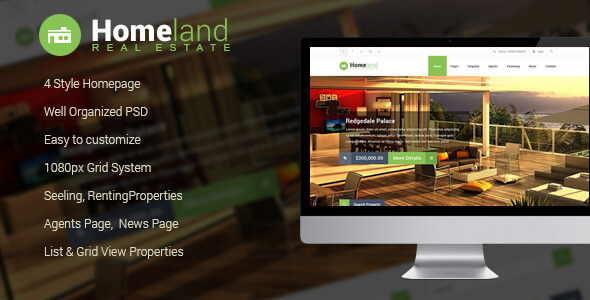 Homeland - Real Estate PSD Template