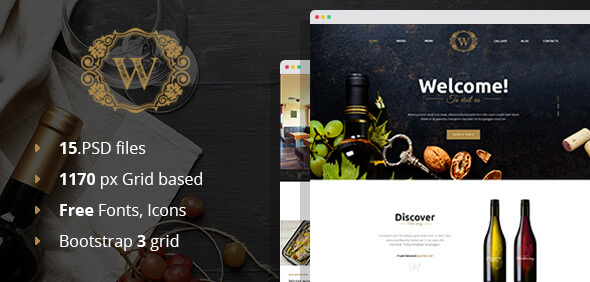 Best Wine - Wine and Winery PSD Template