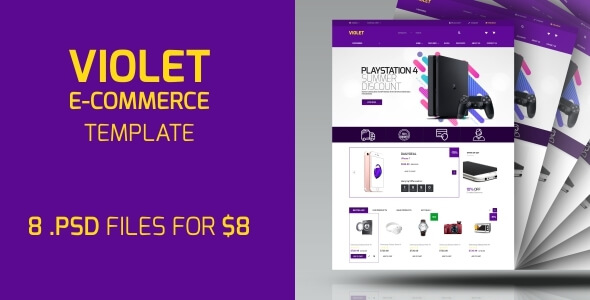 Violet | E-Commerce PSD Template