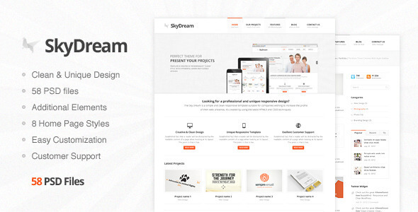 SkyDream - Premium PSD Template