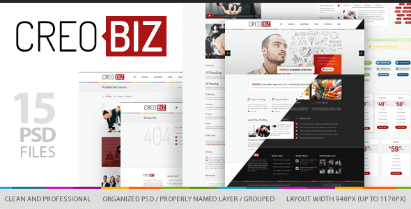 CreoBIZ - Corporate / Creative PSD Template