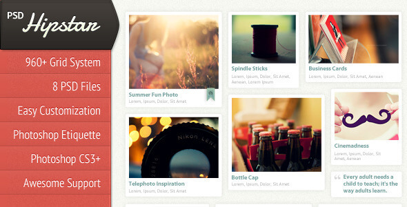 Hipstar - Creative PSD Template