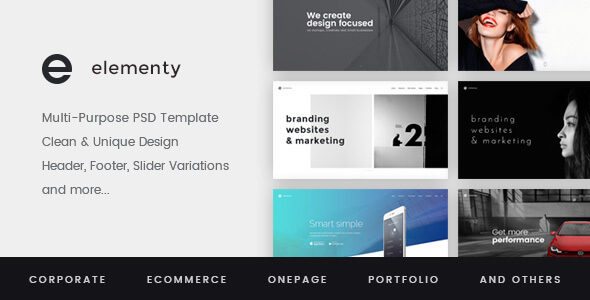 Elementy – Multipurpose PSD Template