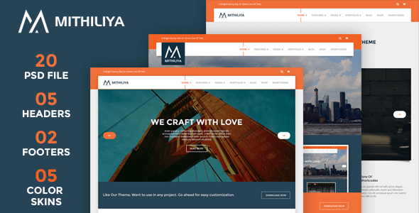 Mithiliya Multipurpose PSD Theme