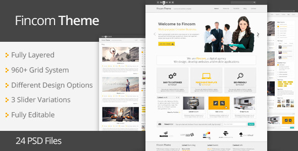 Fincom – Business PSD Template