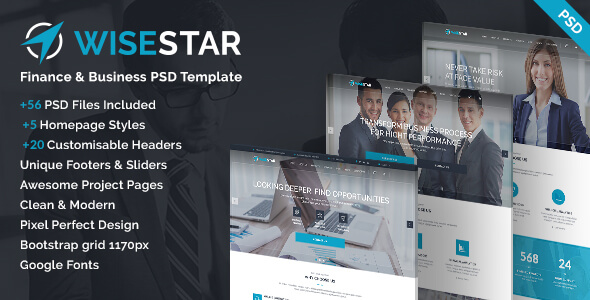 WiseStar - Finance & Business PSD Template