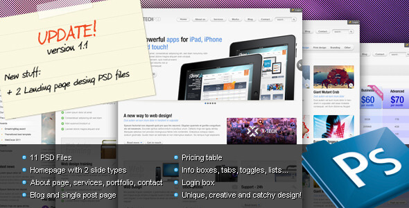 X-Tech Premium Psd template