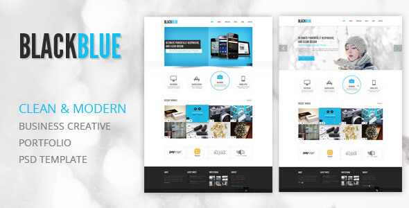 BlackBlue - Creative Portfolio PSD Template