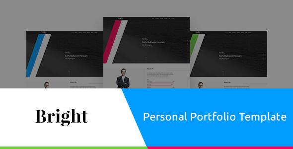 Bright Personal Portfolio PSD Template