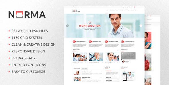 Norma - Multipurpose PSD Template