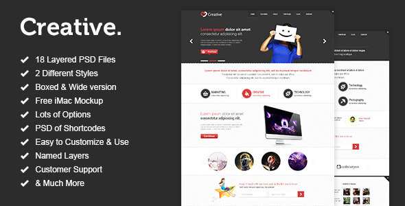 Creative - Multi Purpose PSD Template