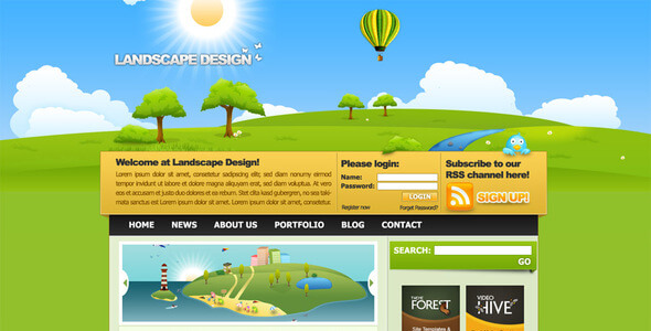 Landscape Design Drawn Style Template