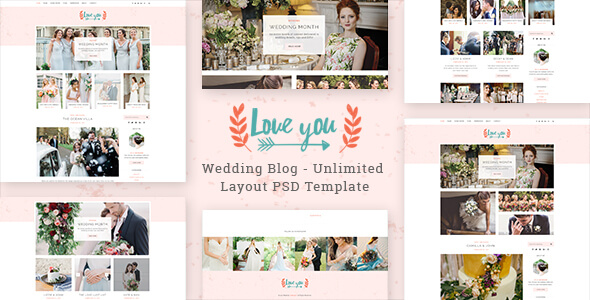 Love You - Wedding Blog PSD Template