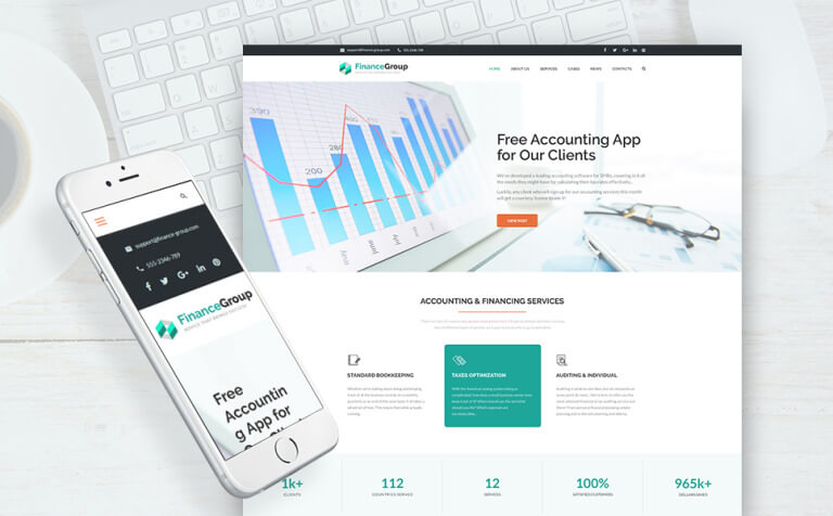 FinanceGroup – Accounting & Finance Business WordPress Theme