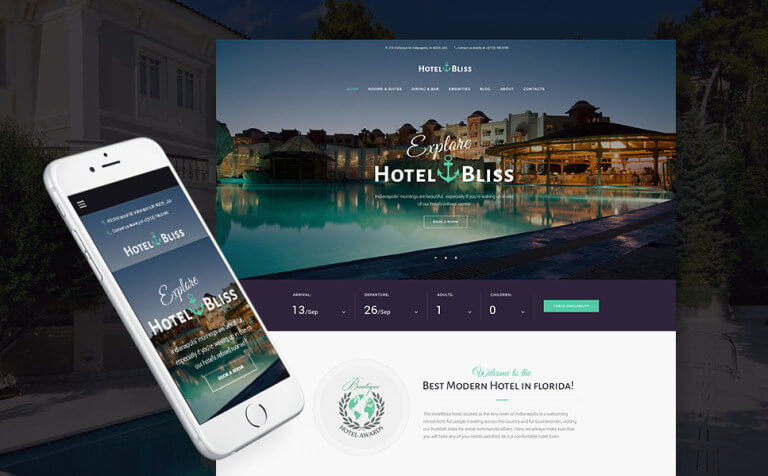 HotelBliss – Spa & Resort Hotel WordPress Theme