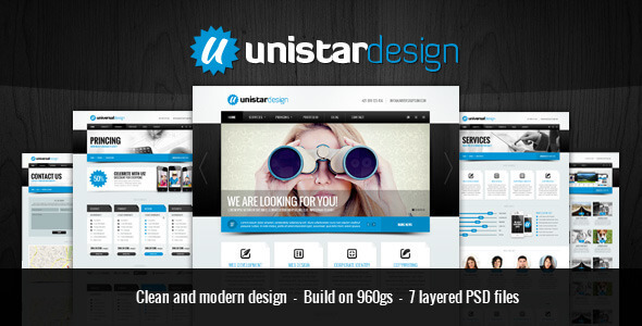 Unistar Design - PSD Template