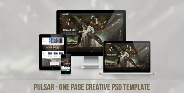Pulsar - One Page Creative PSD Template