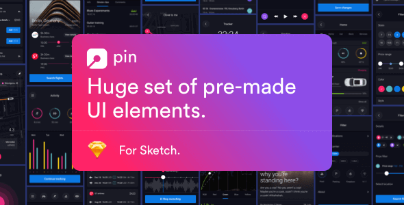 Pin UI Kit: Huge Set of UI Components