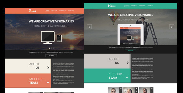 Vision - One Page Flat Concrete5 Portfolio Theme