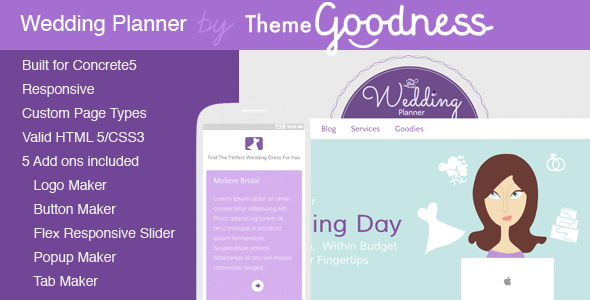 Wedding Planner Theme For Concrete5