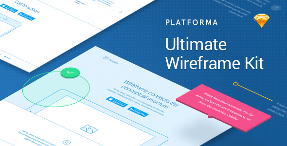 Platforma: Ultimate Wireframe Kit of 200+ Layouts for Sketch