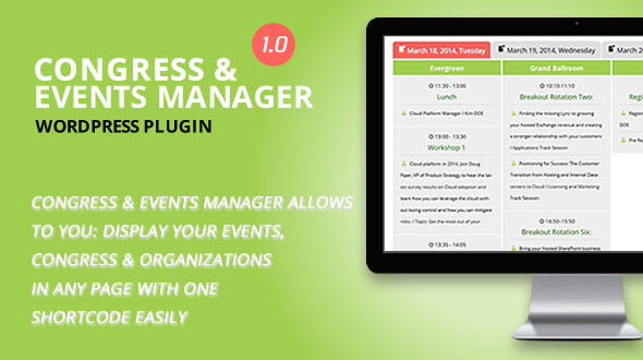 Congress and Event Manager WordPress Plugin